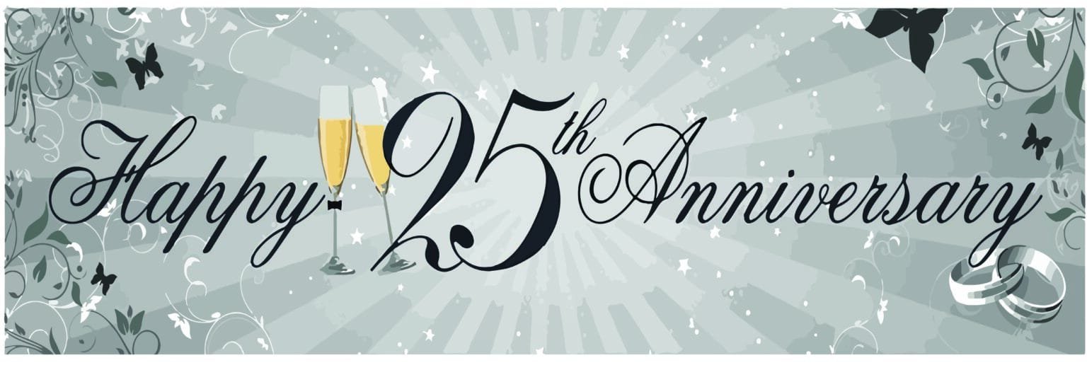 25th Anniversary Banner Personalised RD Custom